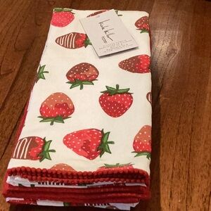 Nicole Miller Home Strawberry Kitchen Towels - set of 3